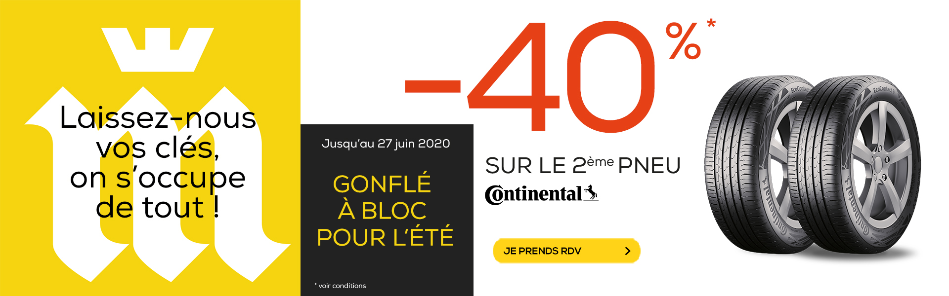 -40% sur le deuxième pneu Continental
