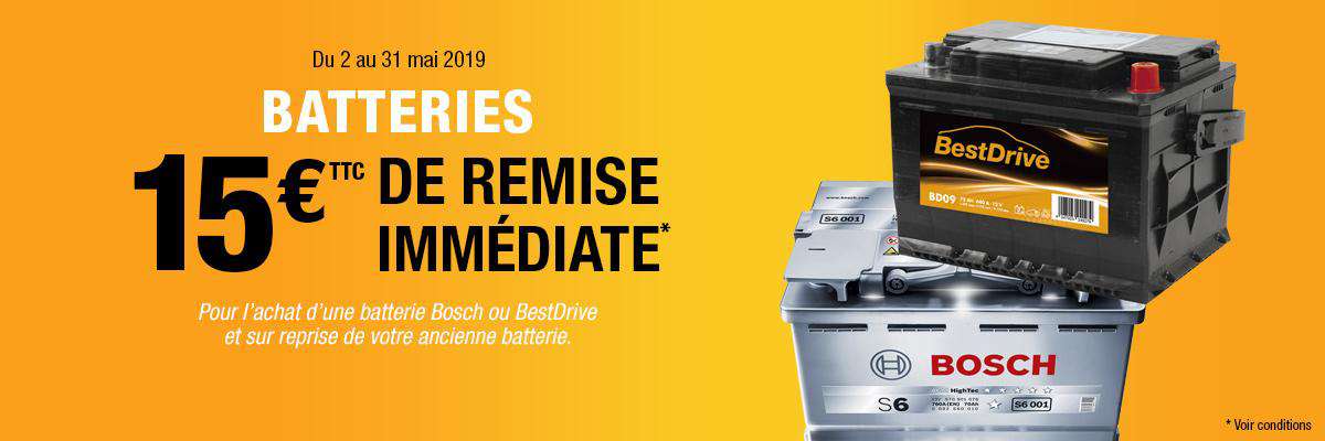 Batterie : 15€ de remise