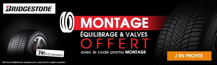 Montage offert pour l'achat de pneus Bridgestone