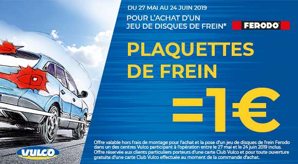 Plaquettes de frein Ferodo à 1€