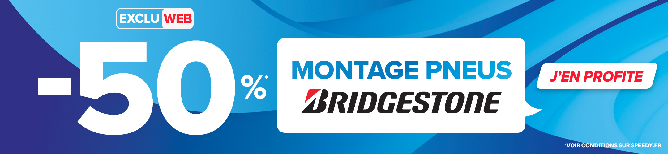 Pneus Bridgestone : -50% sur le montage