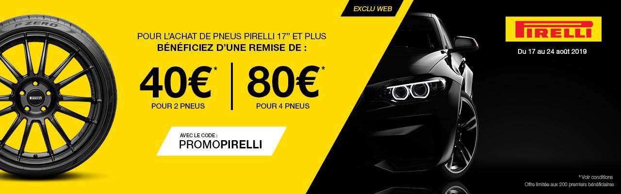 Pneus Pirelli : Jusqu’à 80€ de remise !