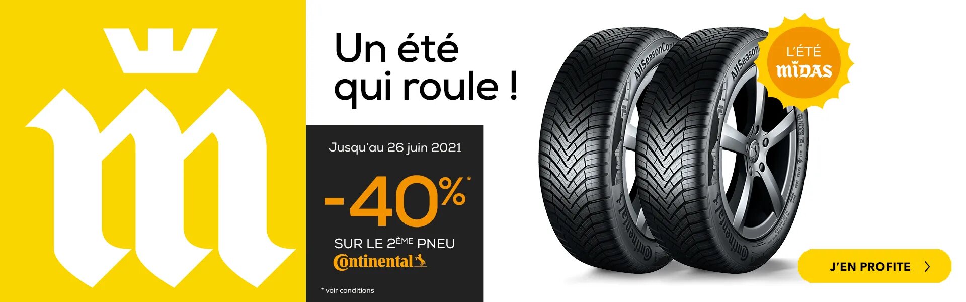 Profitez de -40% sur votre 2ème pneu Continental !
