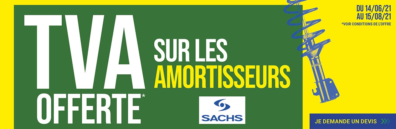 Promo amortisseurs : la TVA vous est offerte ! 
