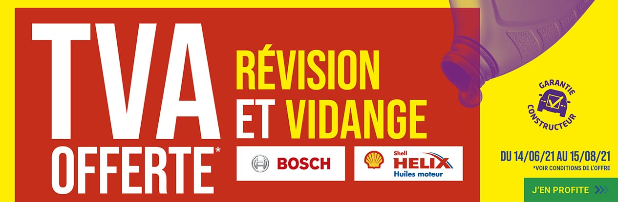 Promo vidange & révision : la TVA vous est offerte ! 