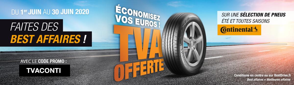 TVA Offerte sur les pneus Continental