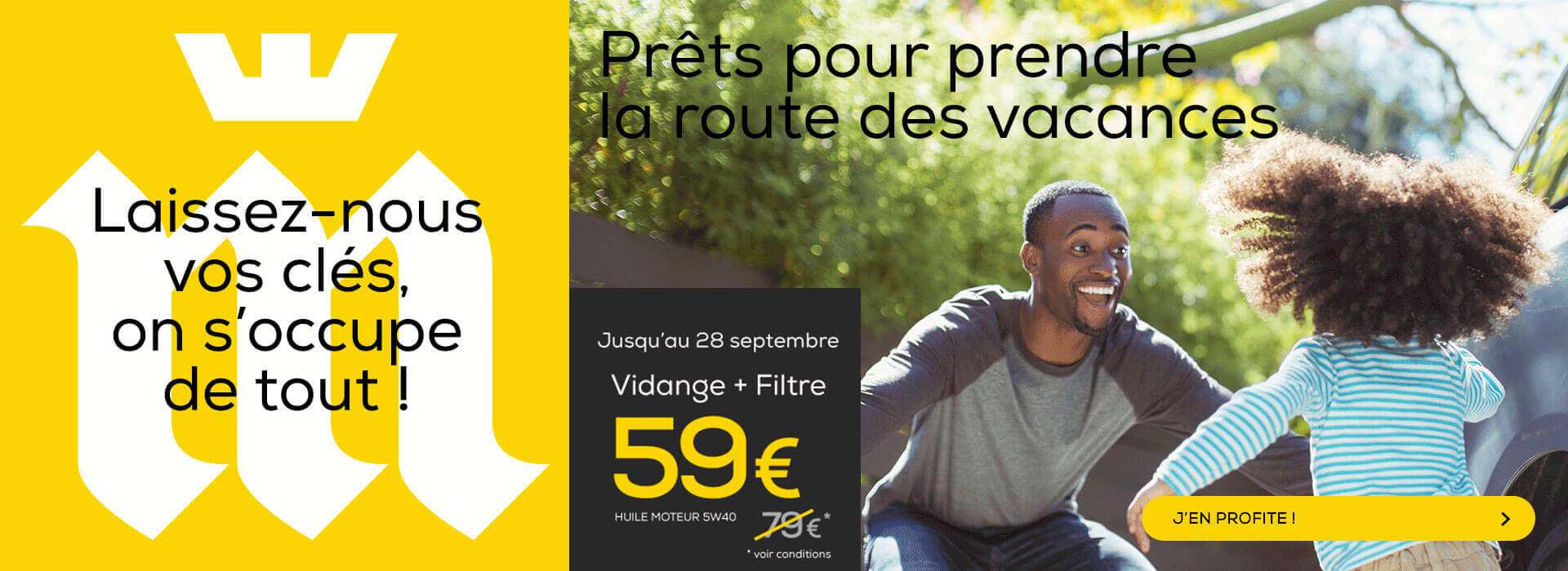 Vidange + Filtre : 59€ au lieu de 79€